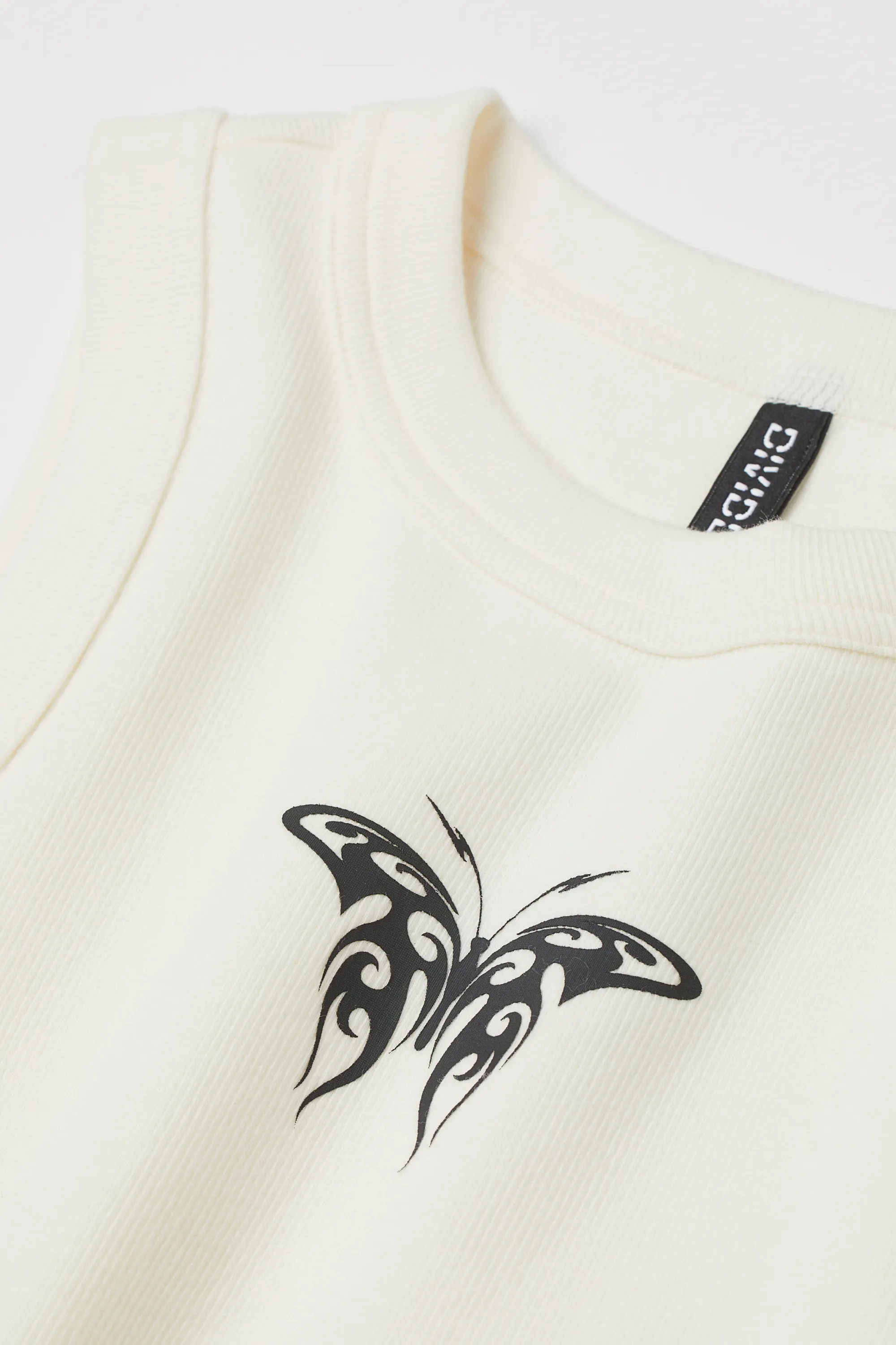 Robe débardeur imprimée - Blanc/papillon tribal