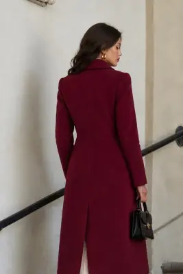 Frederick Wool Coat - Bordeaux — photo 4