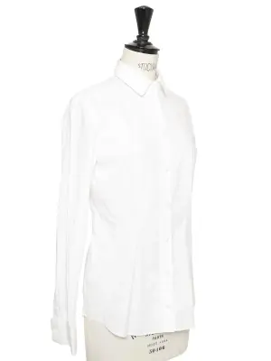 Chemise manches longues en coton blanc stretch Prix boutique 220€ Taille XS/S — photo 2