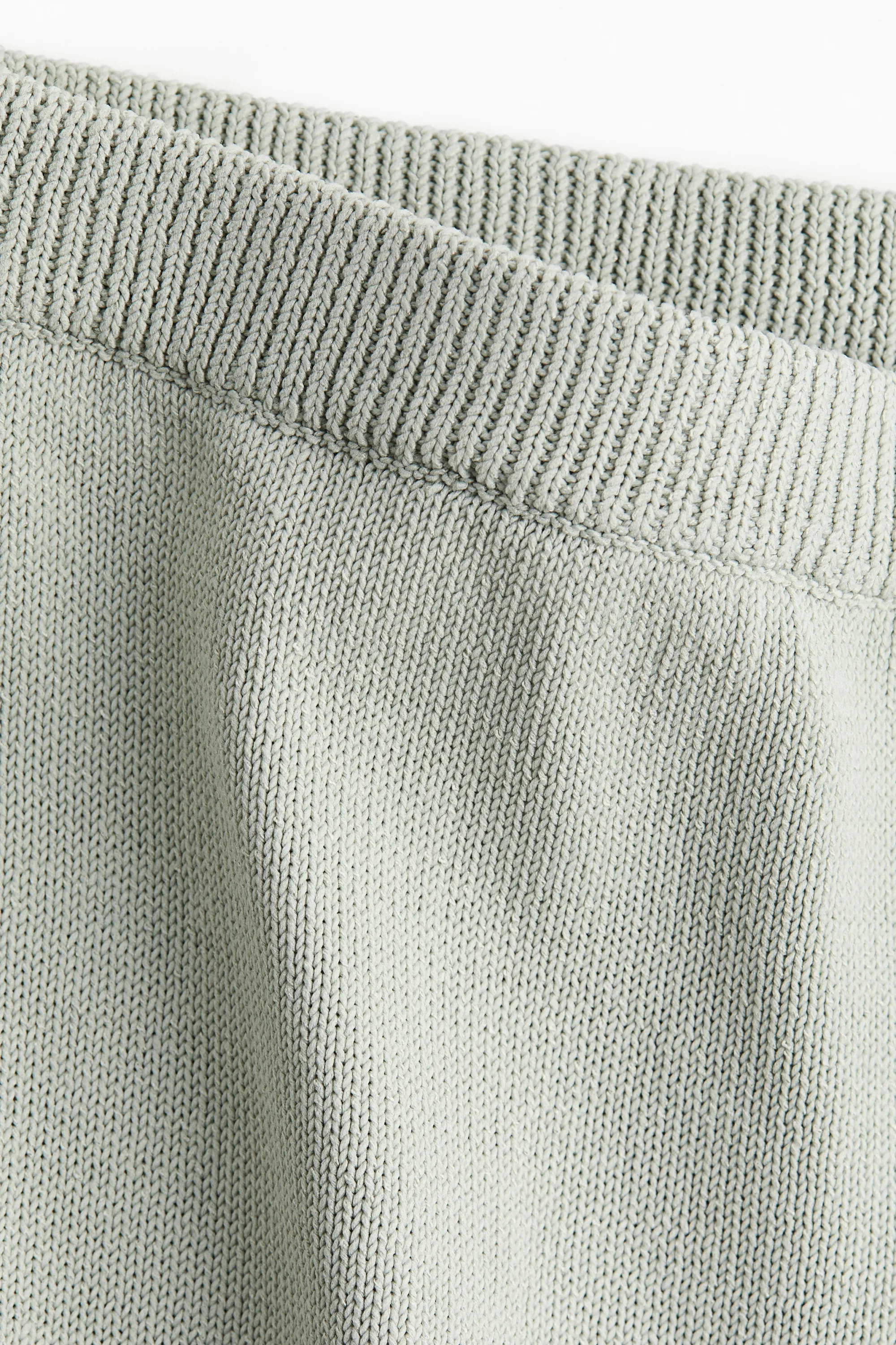 Short en maille - Vert grisé clair