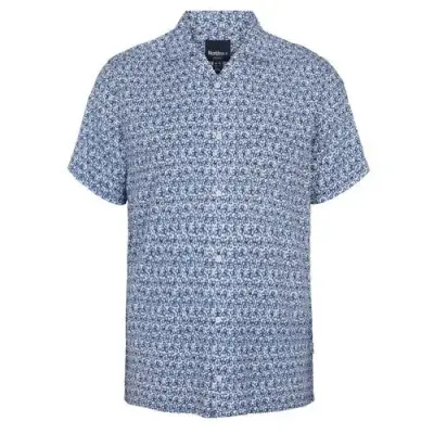 ALL SIZE  GRANDE LONGUEUR CHEMISE FLEURS Bleu — photo 1