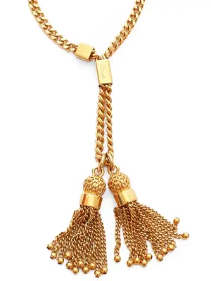 Bracelet LYNN chaîne et pompon en laiton doré Prix boutique 400€ — photo 2