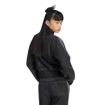 Adidas Denim Firebird Track Top Worn Black — photo 3