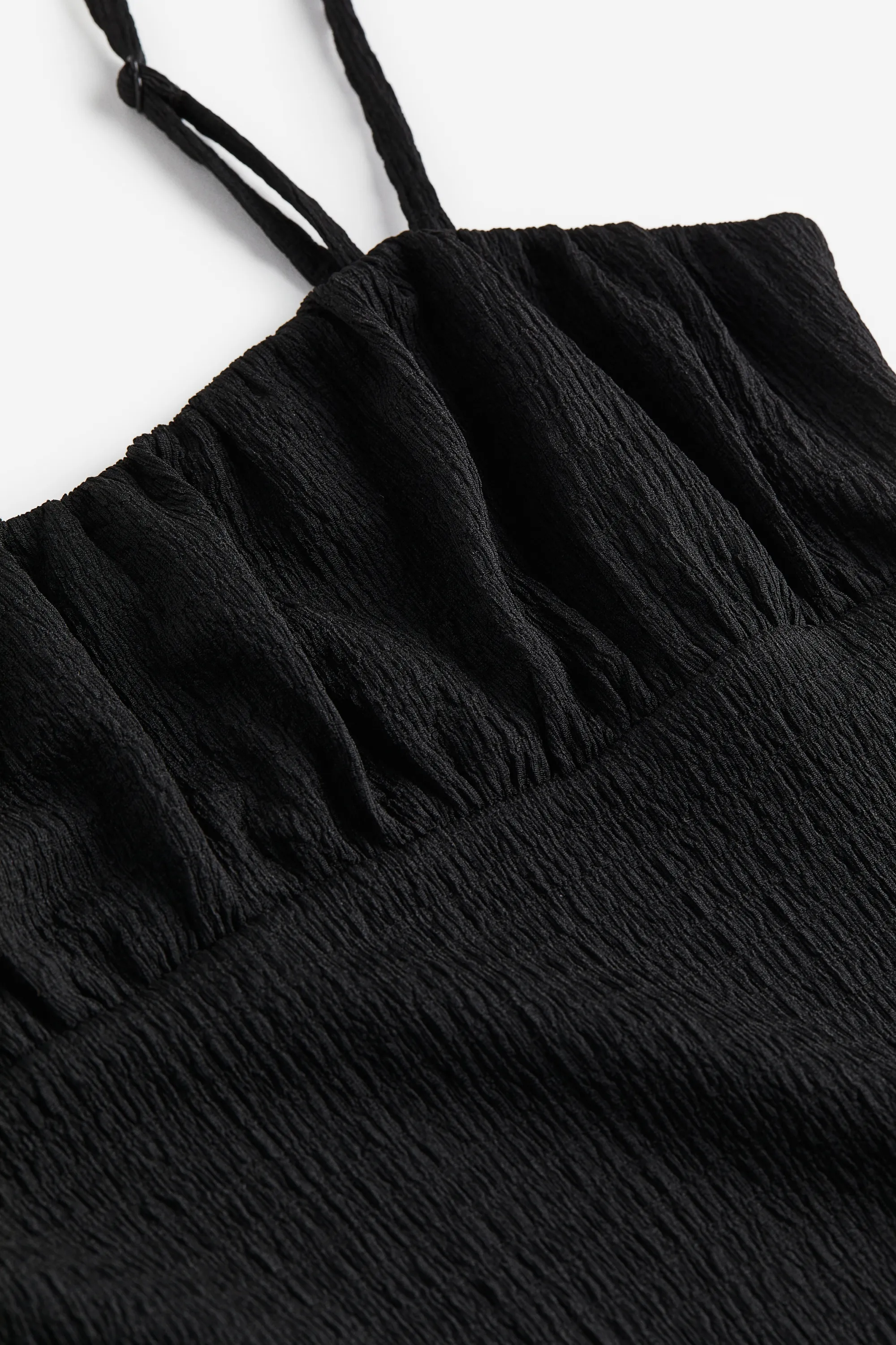 Robe en jersey froissé - Noir