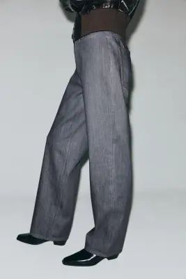 Straight High Jeans - Gris denim — photo 2