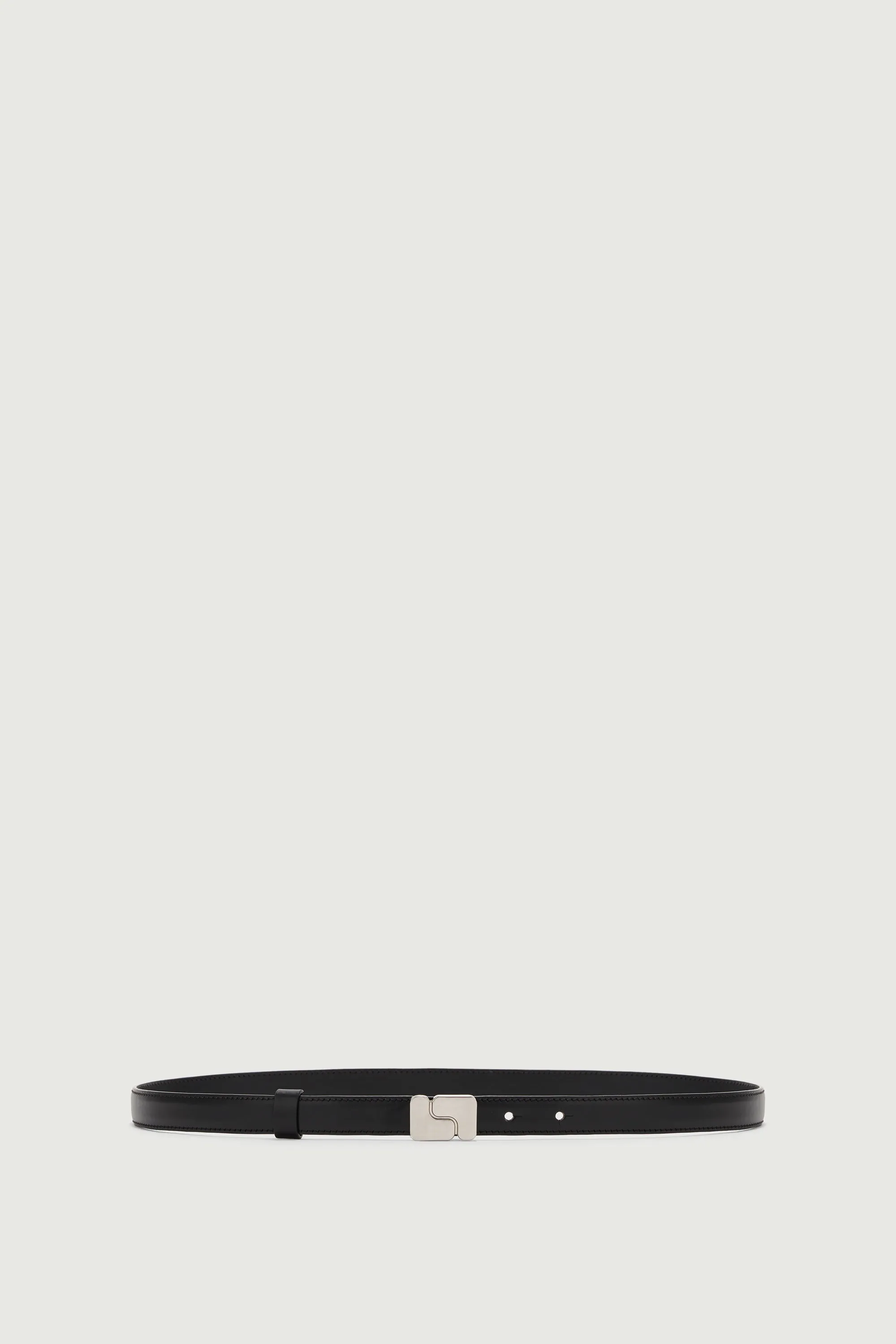 CEINTURE NINON MINI NOIR FERMOIR ARGENTÉ