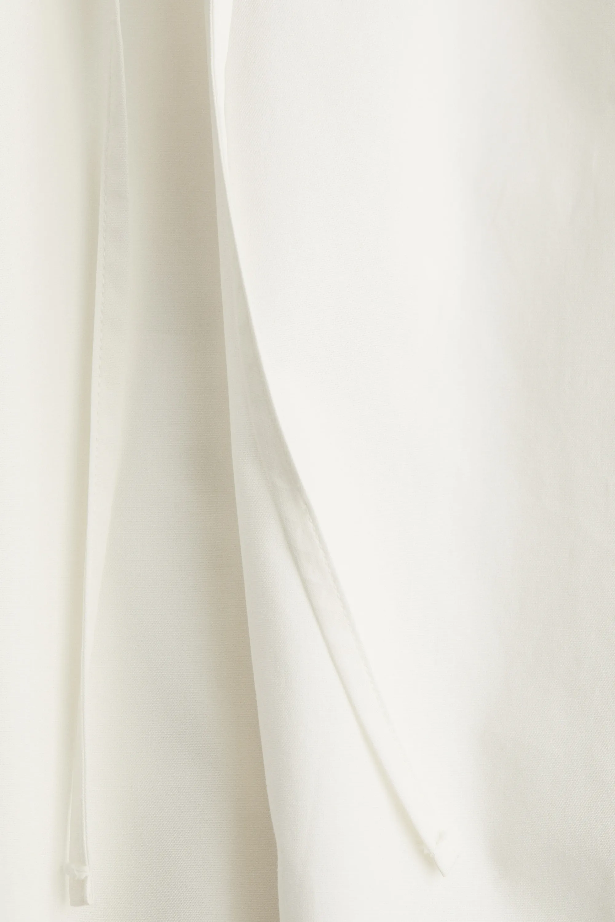 Robe en coton avec cordon de serrage à la taille - Blanc