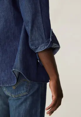 La chemise en jean - Bleu moyen — photo 5