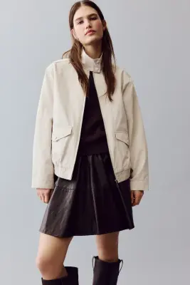 Veste à col entonnoir - Beige clair — photo 1