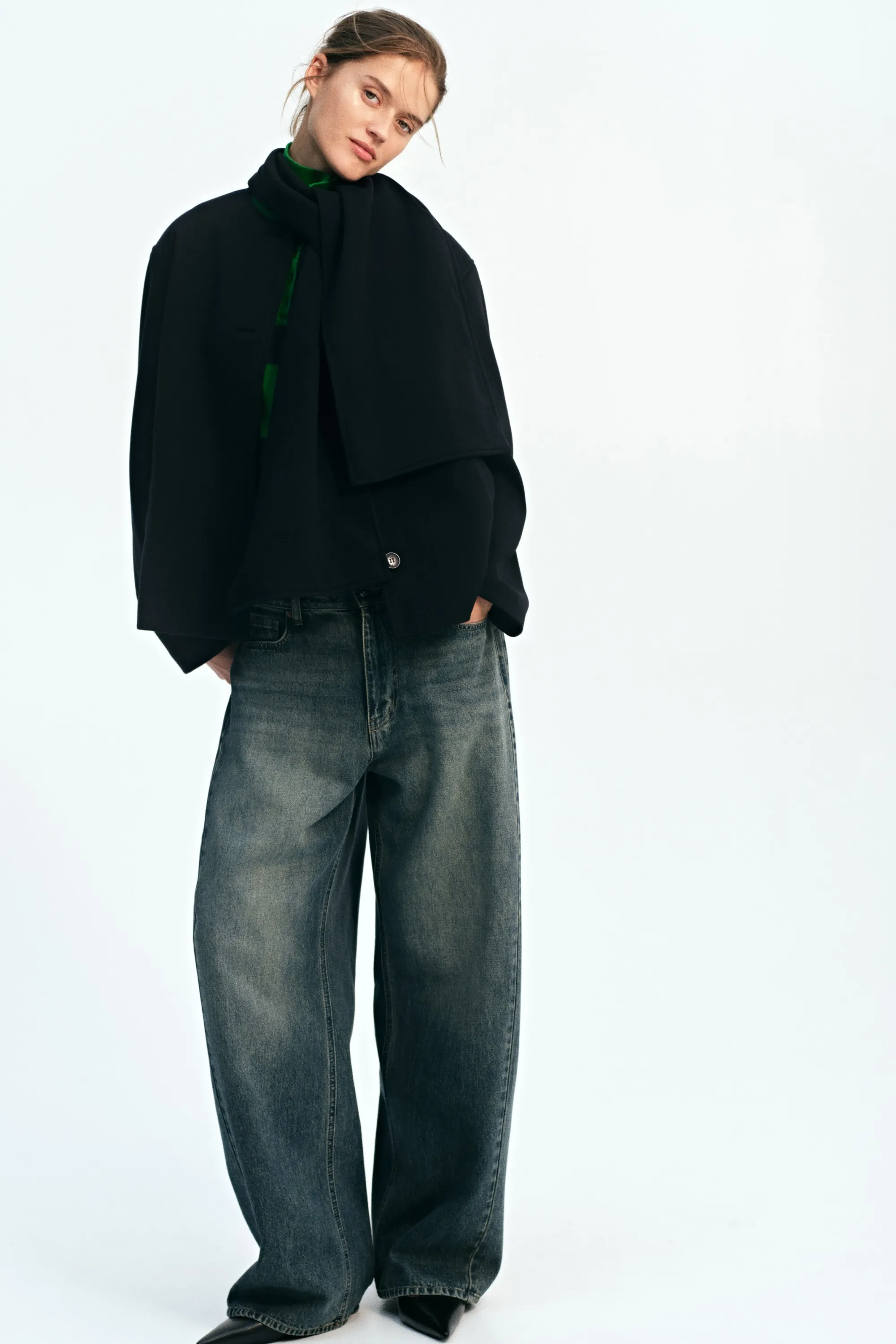 Veste avec détail façon écharpe - Noir