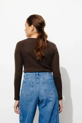 T-shirt en coton pointelle — photo 4