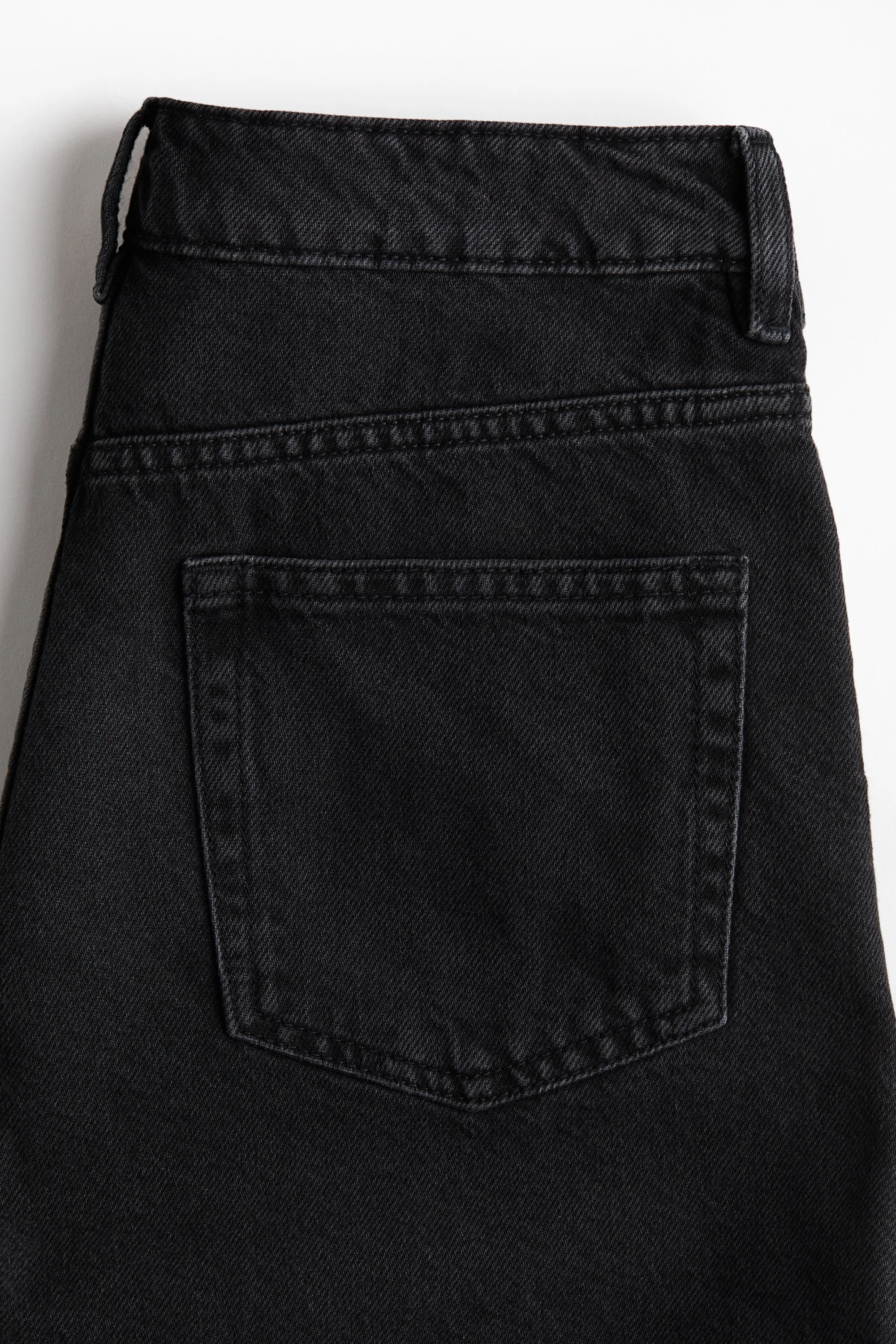Short High en denim - Noir