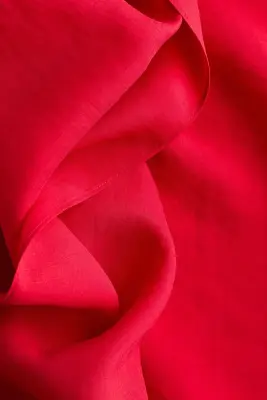 Blouse sans manches avec col écharpe - Rouge vif — photo 3