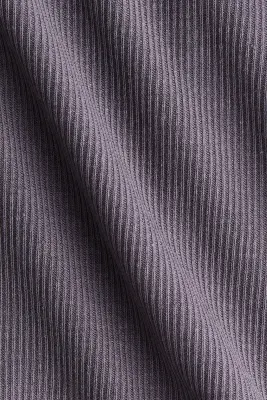 Top côtelé à manches longues - Dark dusty purple — photo 3