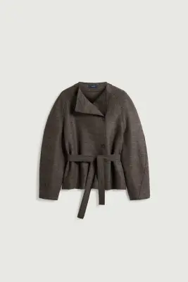 VESTE THEIA TAUPE CHINÉ — photo 5