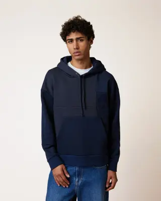 Faguo – Sweat à capuche Dirac Up Navy Blue — photo 1