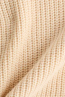 Top en maille côtelée - Beige — photo 4