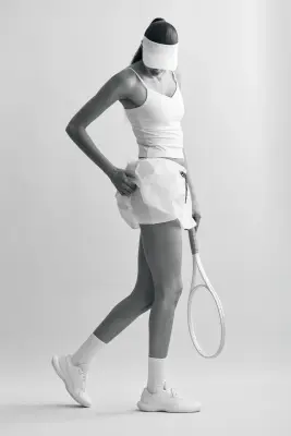 Jupe de tennis - Blanc — photo 3