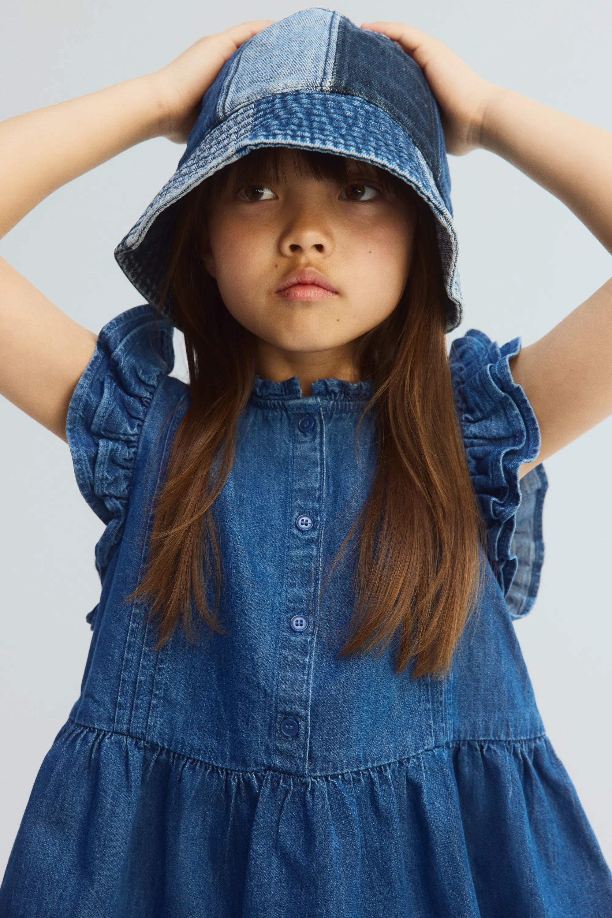 Ensemble 2 pièces en denim de coton - Bleu denim