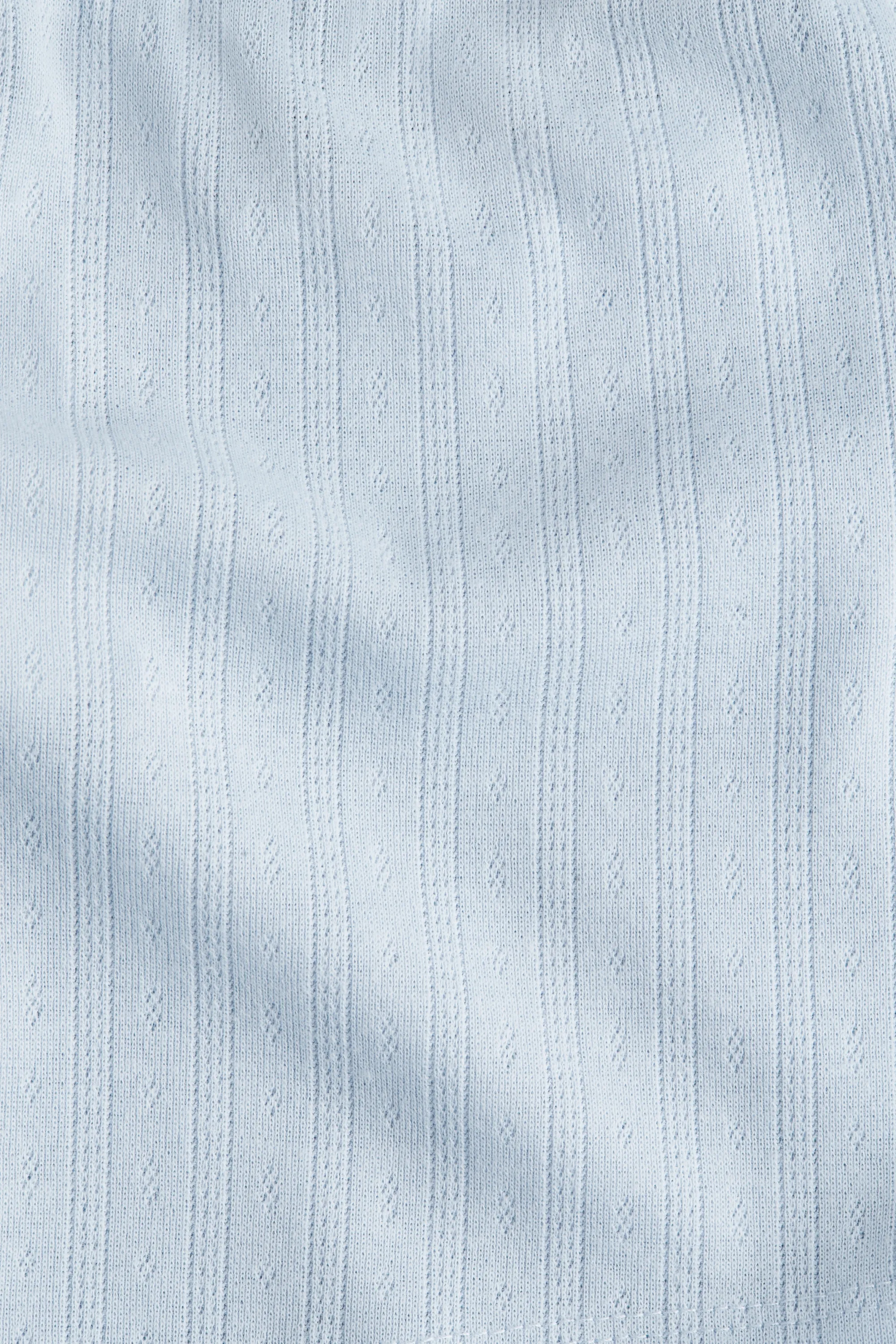 Short en jersey à taille élastique - Bleu clair