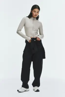 Pantalon de pluie à jambes barrel StormMove™ - Noir — photo 2