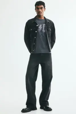 T-shirt imprimé Relaxed Fit en coton - Noir délavé/AC/DC — photo 2