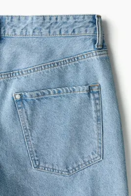 Short Relaxed Fit en denim - Bleu denim clair — photo 3