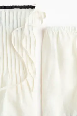 Pyjama en viscose mélangée - Crème/noir — photo 4