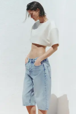 Short Bermuda en denim - Bleu denim clair — photo 2