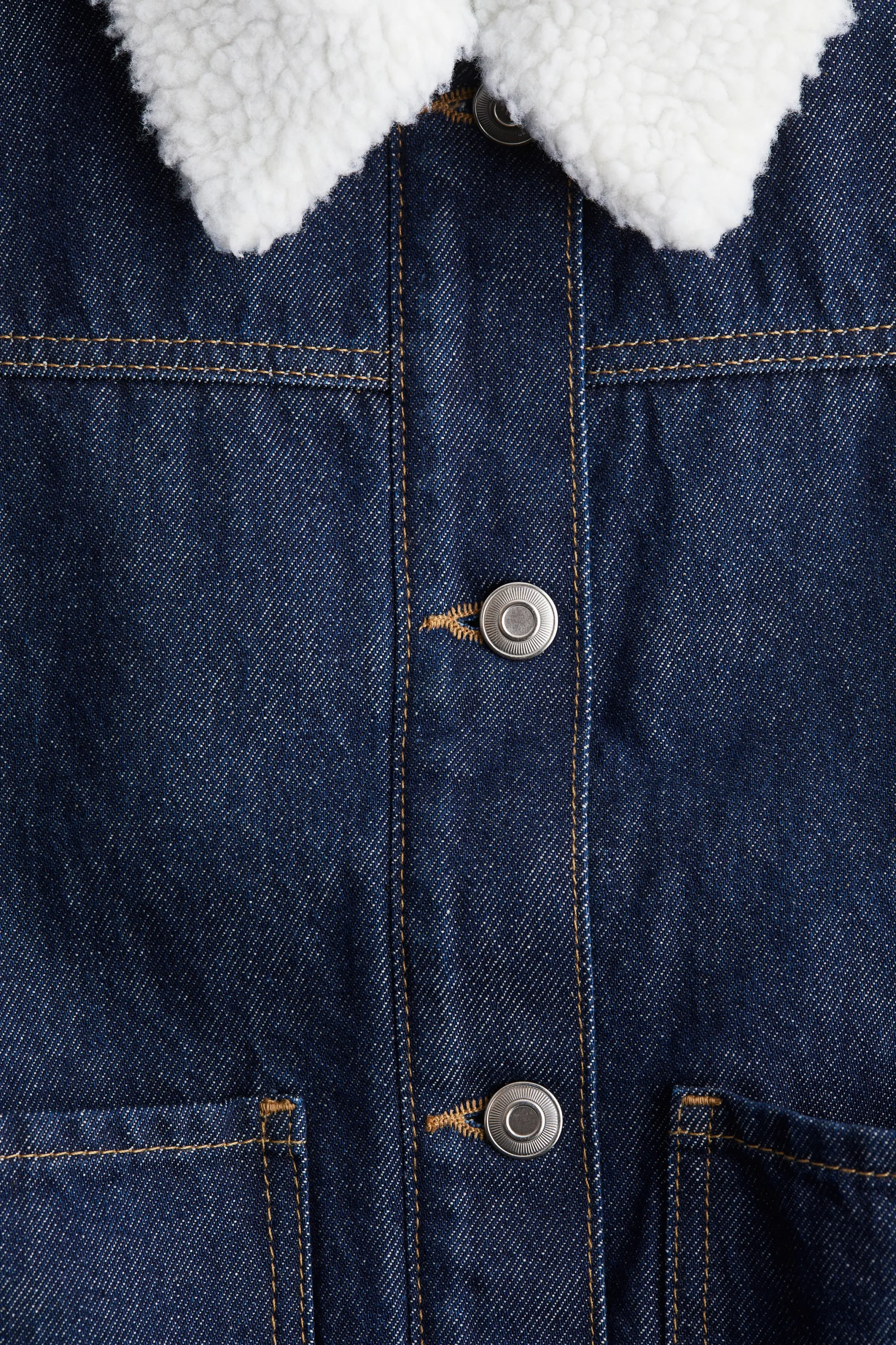 Veste sans manches double face en denim - Bleu denim foncé