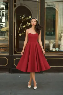 Bardot Linen Dress — photo 1