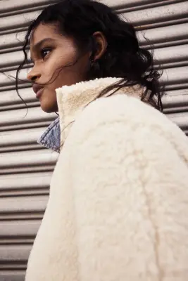Veste en tissu Teddy bear - Beige clair — photo 4