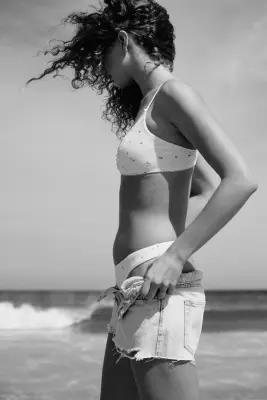 Bas de maillot Cheeky - Crème/fleuri — photo 2