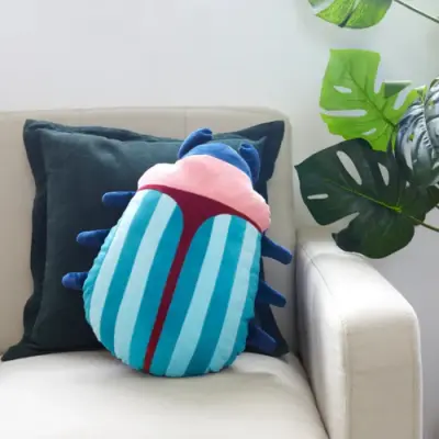 Coussin Scarabée Turquoise — photo 2