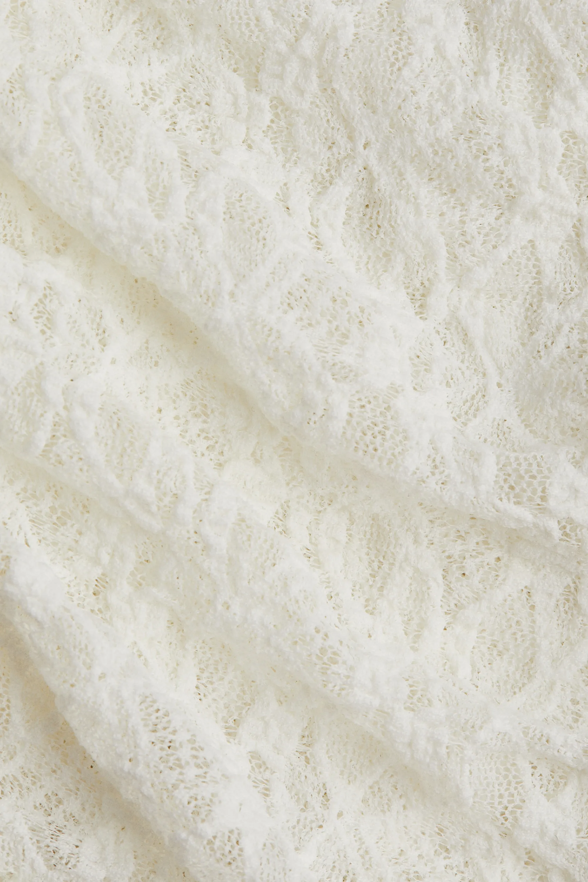 Pantalon en dentelle avec jupe superposée - Blanc