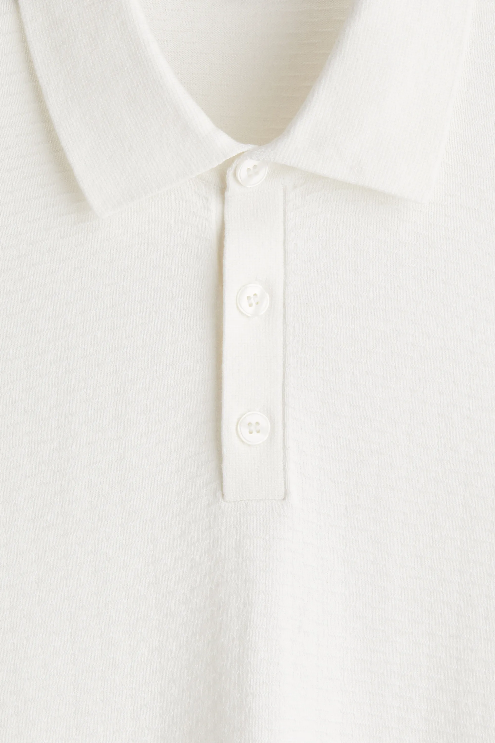 Polo texturé Slim Fit - Blanc