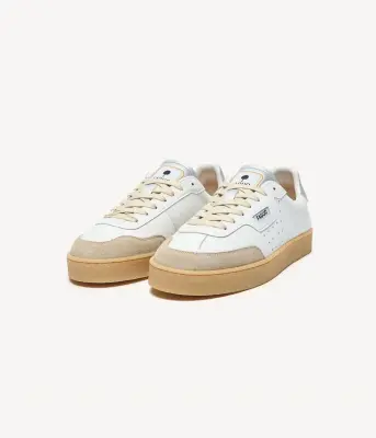 Faguo – Baskets Lumbo Cuir Blanc Argenté — photo 3