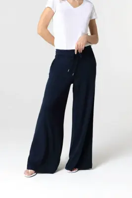 Pantalon Marine en Coton / Lin — photo 2