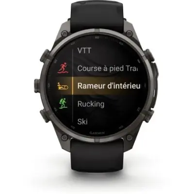 Garmin Fenix 9 Pro InReach amoled 47mm Sapphire Titane Carbon Gray DLC bracelet noir/gris galet 010-04336-11 — photo 2