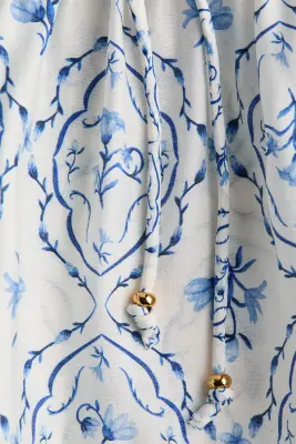 Blouse péplum - Blanc/fleuri — photo 5