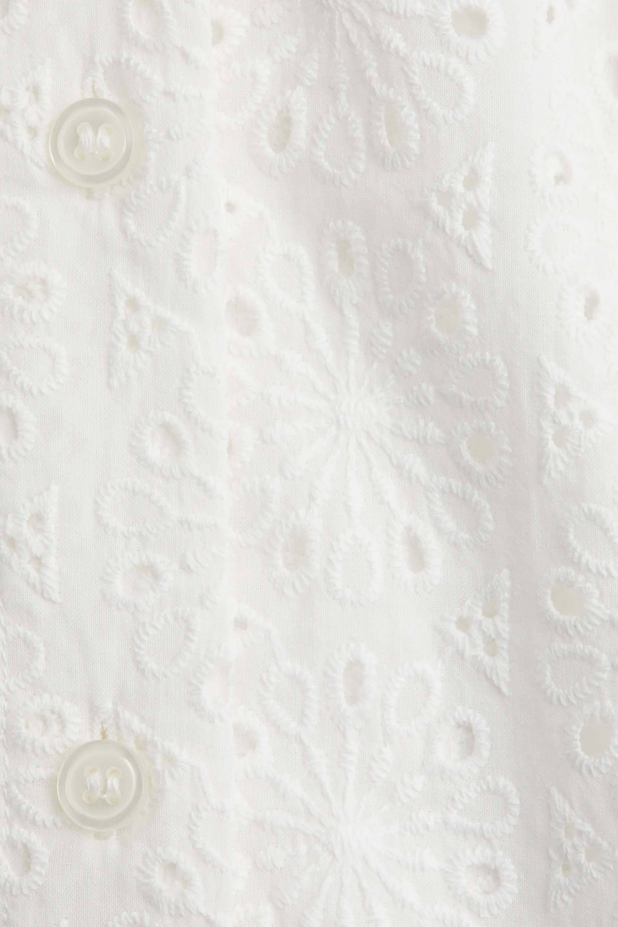 Chemise avec broderie anglaise - Blanc