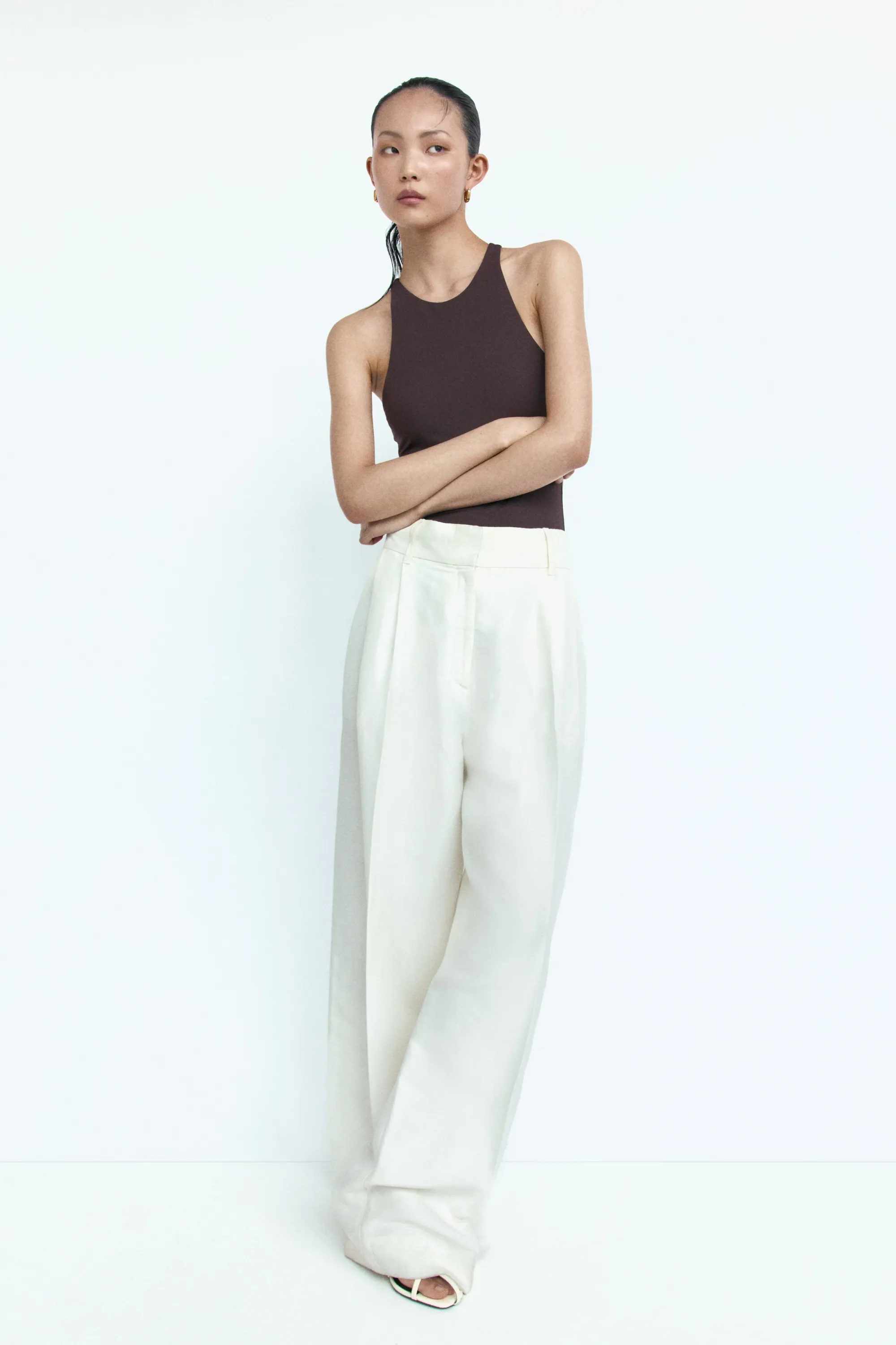 Body string sans manches - Marron foncé