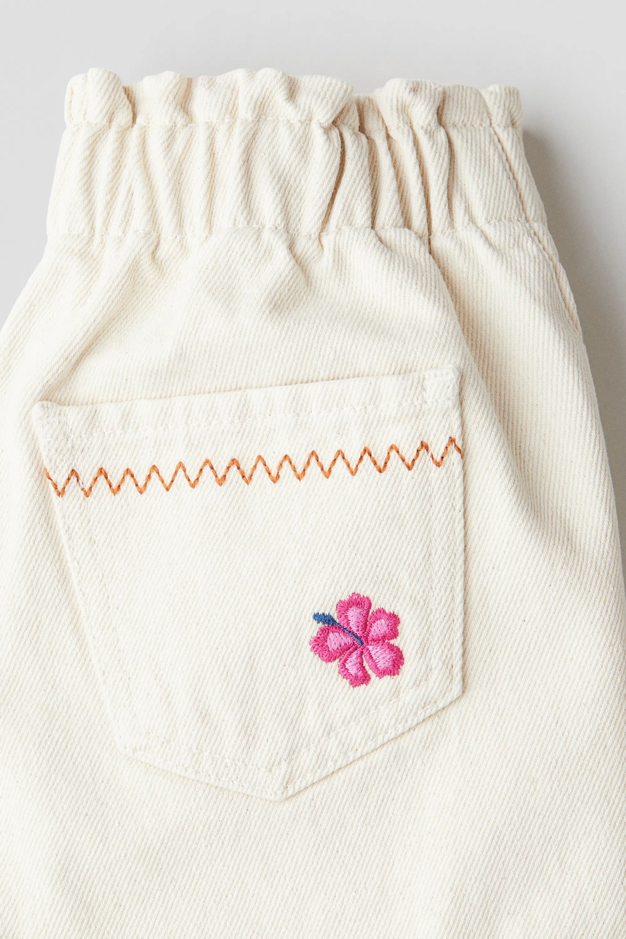 Short Loose Fit en denim - Beige clair/Lilo et Stitch