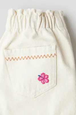 Short Loose Fit en denim - Beige clair/Lilo et Stitch — photo 1