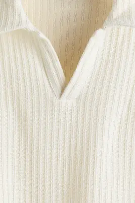 Polo Relaxed Fit - Crème — photo 4