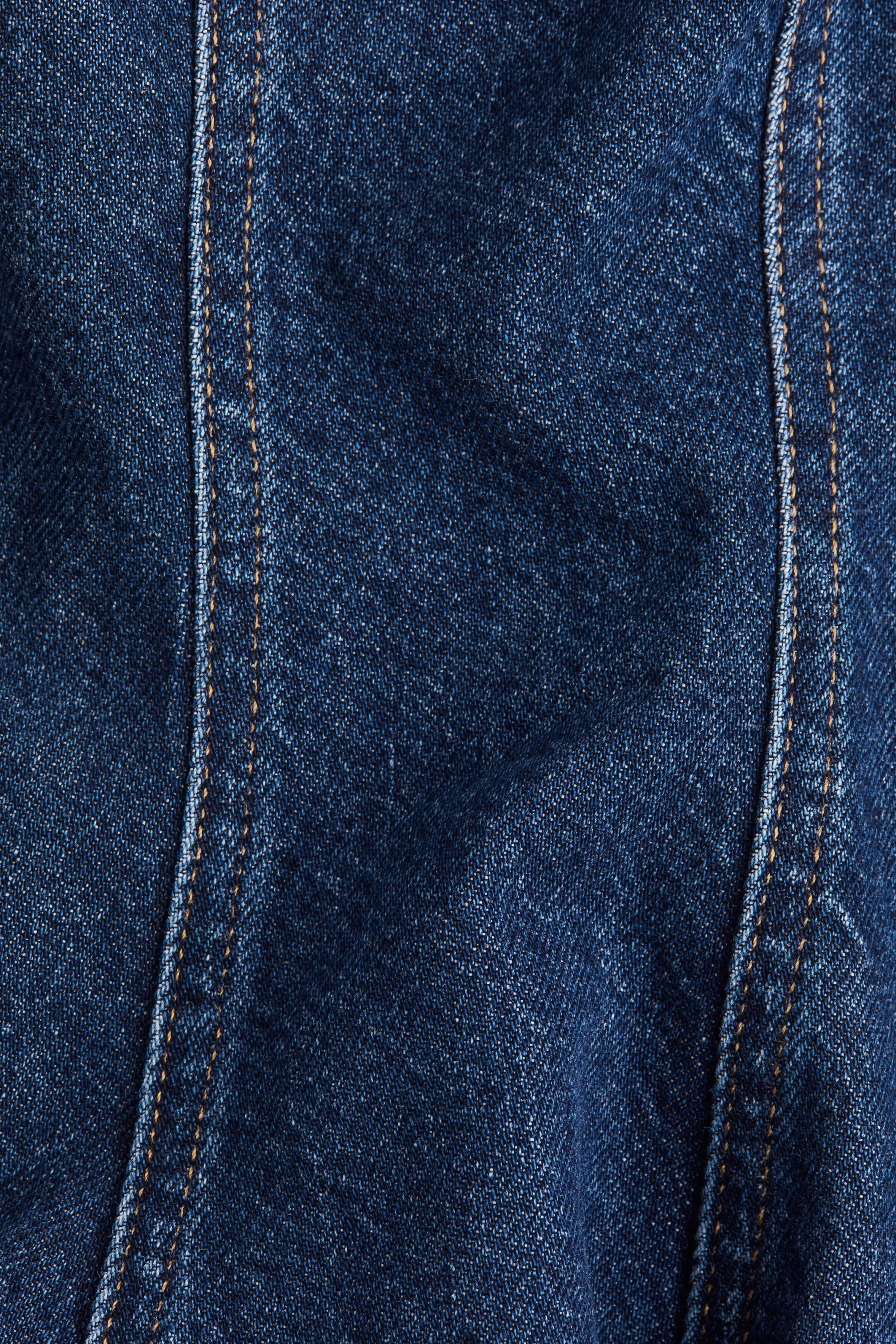 Top péplum en denim - Bleu denim foncé
