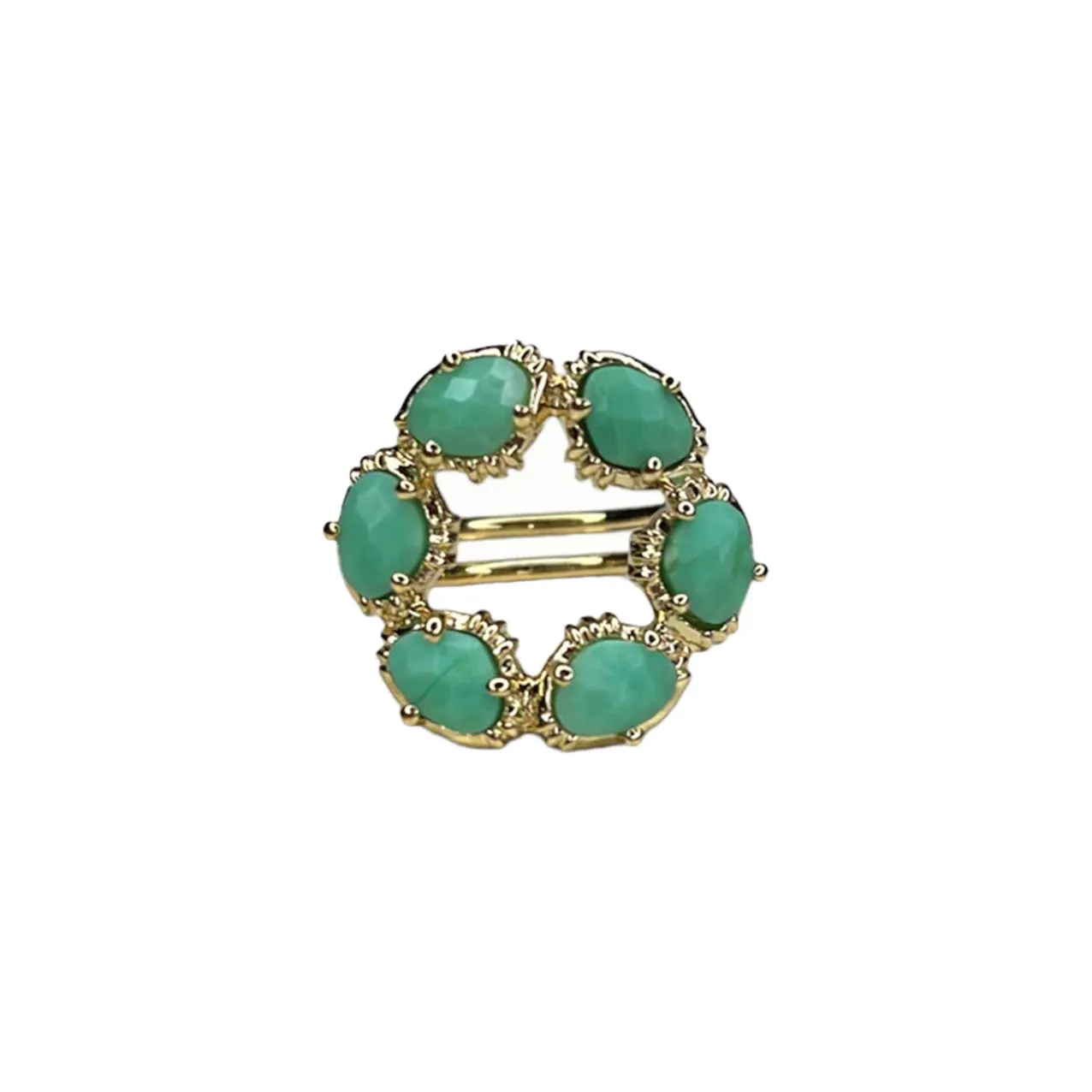 Bague ronde - Chrysoprase