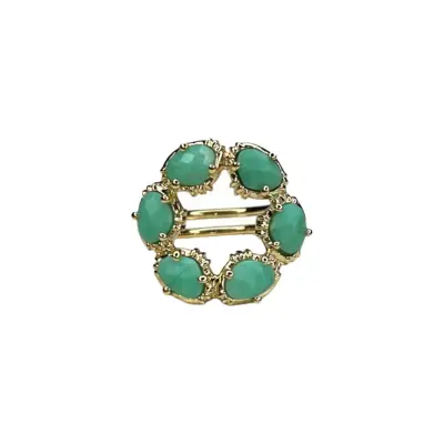 Bague ronde - Chrysoprase — photo 1