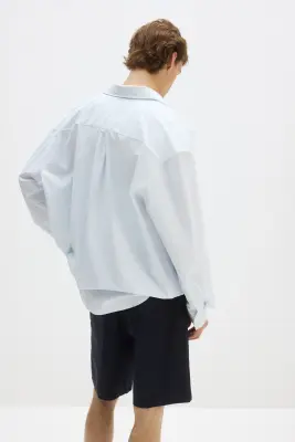 Short Four-way Stretch Loose Fit - Bleu marine — photo 4