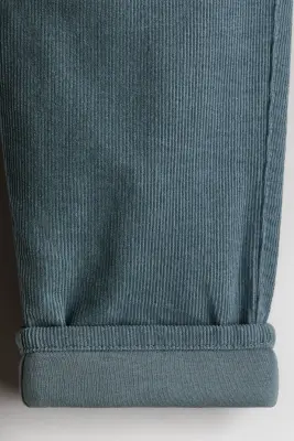 Pantalon doublé en velours côtelé - Turquoise ancien — photo 2